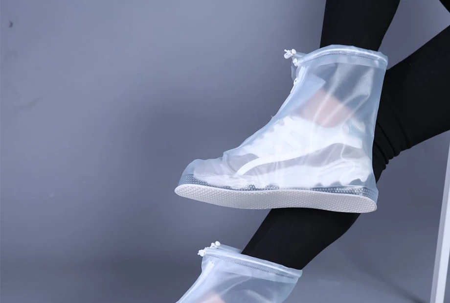1 Pair Of PVC Waterproof Shoe Covers Reusable Overshoe Thickening Unisex Non-slip Rain Boots Set Fishing Waterproof Rain Boots