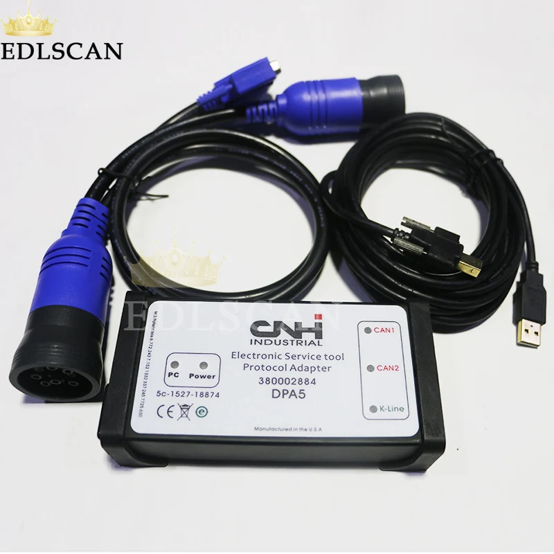 EDLSCAN CNH электронный сервисный Инструмент 380002884 Адаптер для новой голландской сельскохозяйственной техники диагностический инструмент