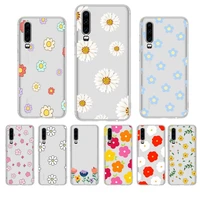 colorful daisy flowers phone case for huawei p20 p30 pro p40 lite mate 20lite for y5 y6 honor 8x 10 capa