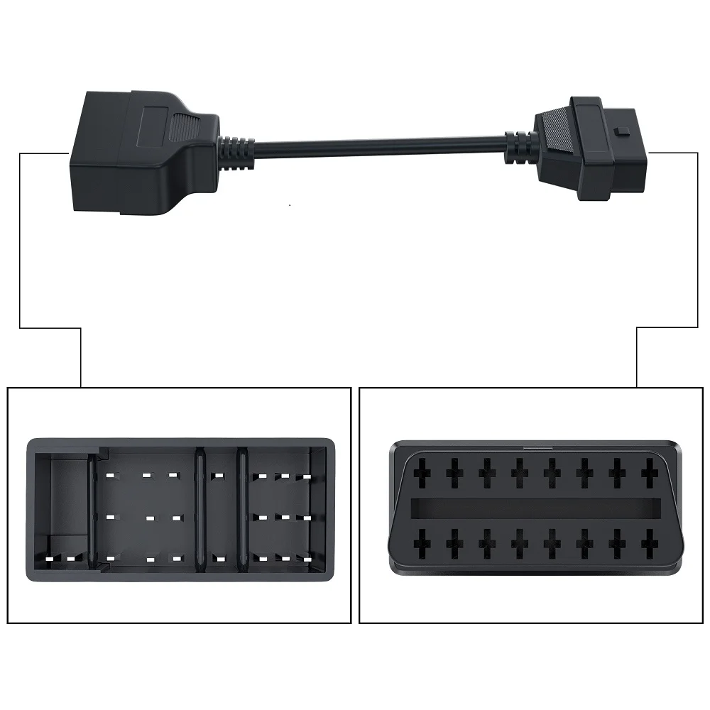 Новый OBD2 кабельный разъем для Toyota 22pin до 16pin Female OBDII адаптер диагностический