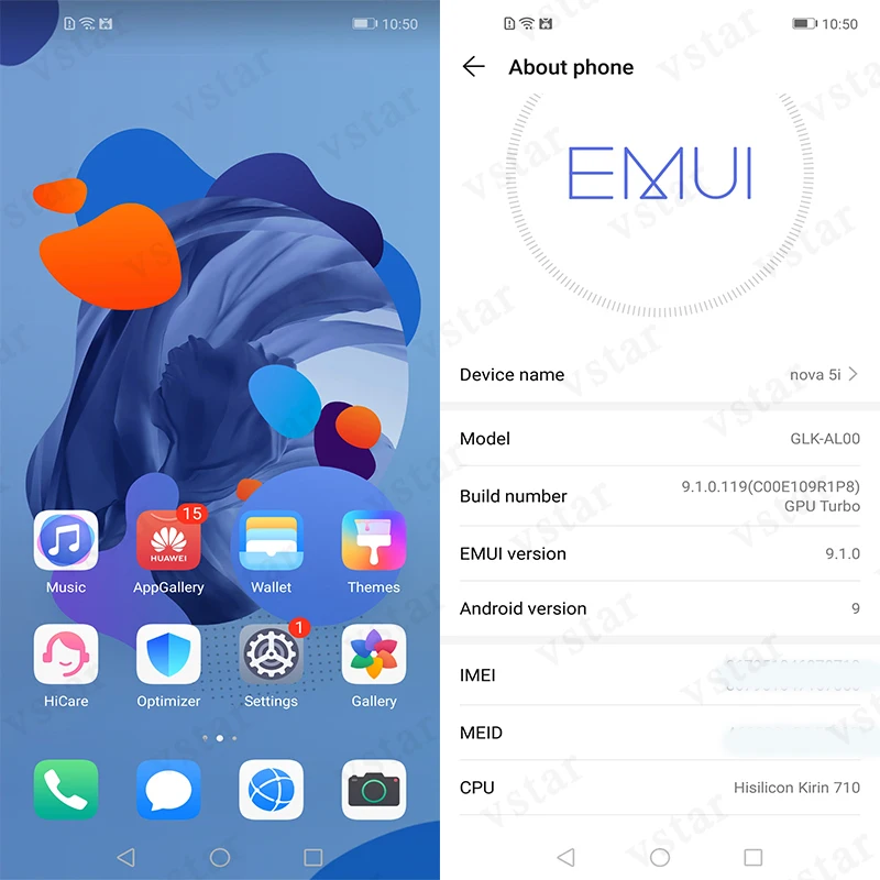 6 4 дюймовый смартфон HuaWei Nova 5i ГБ 128 Восьмиядерный процессор Kirin 710 Android 9 0 отпечаток