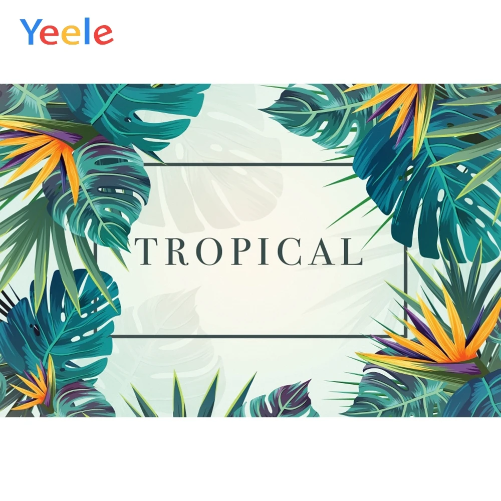 Фоны для фотосъемки Yeele тропические растения яркие цвета люу вечерние лето