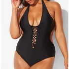 Пикантные черные сапоги для женщин размера плюс один-кусок закрытый купальник больших размеров Купальники Пляж тела для женщин купальный костюм ванный комплект купальник бассейн