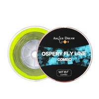 anglerdream wf3f5f8f fly fishing line combo floating nylon material moss creen with backing and tapered leader