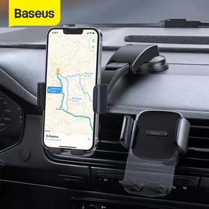 baseus car phone holder for iphone11 12pro clamp air vent mobile phone holder in car portable car holder stand for huawei xiaomi free global shipping