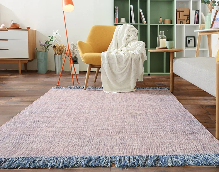 Ковер с бахромой ручной работы для дивана гостиной спальни ковер из окрашенной