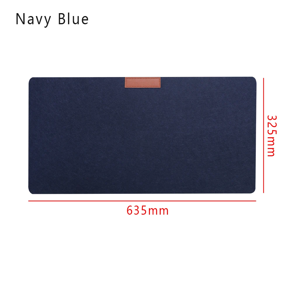 635 X 325 mm Blue 1 шт. большой Офисный Компьютерный стол коврик Современный Настольный Коврик для компьютерной мыши шерстяной войлок для ноутбука Мягкая Подушка Офисные принадлежности аксессуары - Цвет: 635 X 325 mm Blue