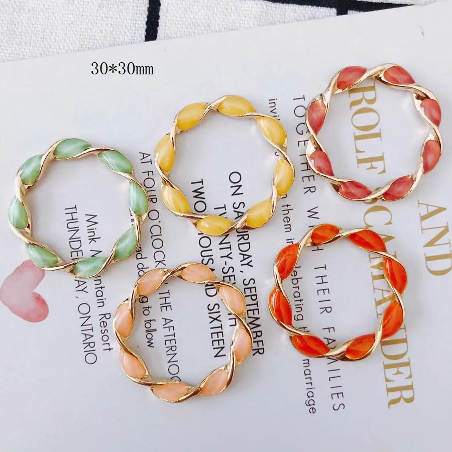 

20pieces / lotAlloy Dripping oil Round handmade jewelry Pendant Accessories earings fashion jewelry handmade