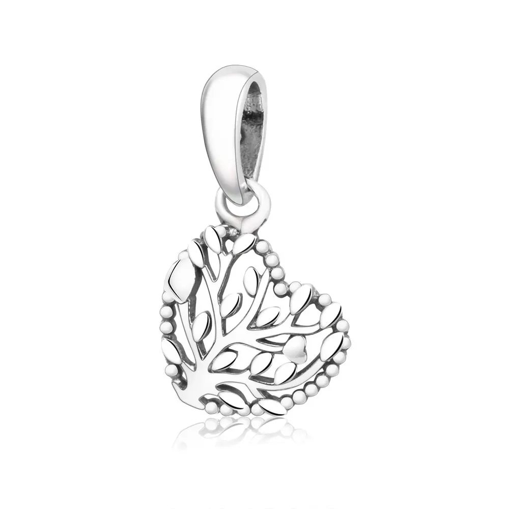 Подвески в виде сердца и дерева подходят для оригинального бренда Шарм-браслет