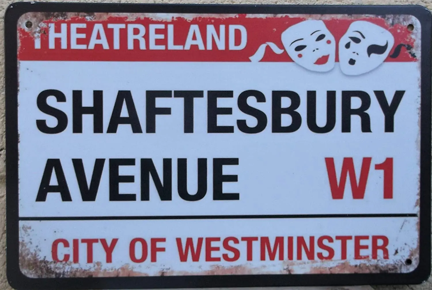 

Shaftesbury Avenue Theatre Retro Metal Tin Sign Plaque Poster Wall Decor Art Shabby Chic Gift