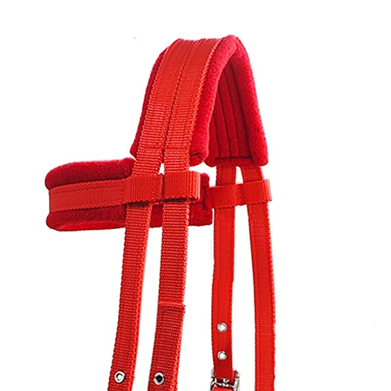 

Adjustable Horse Riding Equipment Halter Horse Bridle With Bit And Rein Belt For Horse Equestrian Accessories Soft Thicken