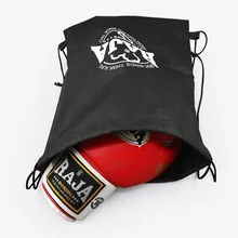 Raja luvas de boxe portátil à prova de poeira retrátil preto requintado saco de armazenamento caixa de presente muay thai sanda kickboxing (1)