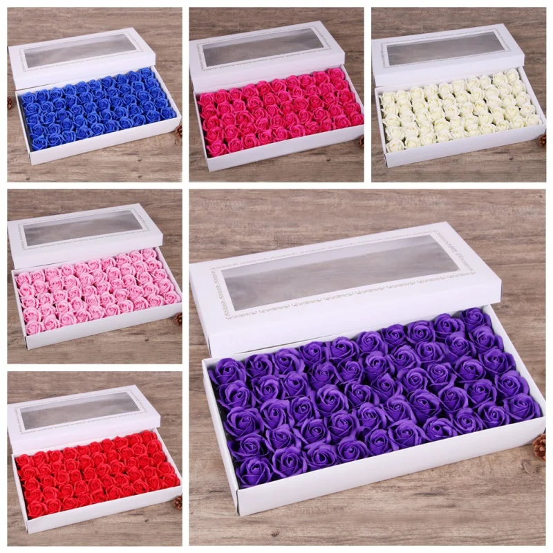 

Valentine's Day Gift Soap Rose Romantic Holding Flowers Wedding Banquet Home Decoration 50pcs/box