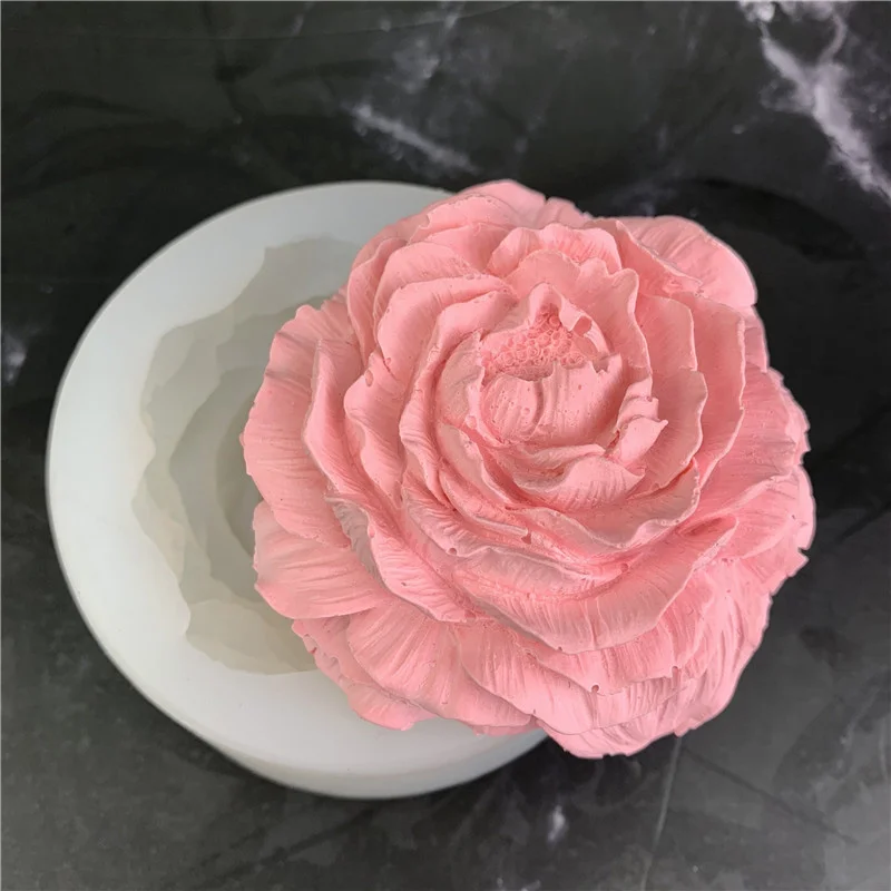 Bloom Rose Silicone Cake Mold 3D Flower Fondant Mold Cupcake Jelly Candy Chocolate Decoration Baking Tool Moulds