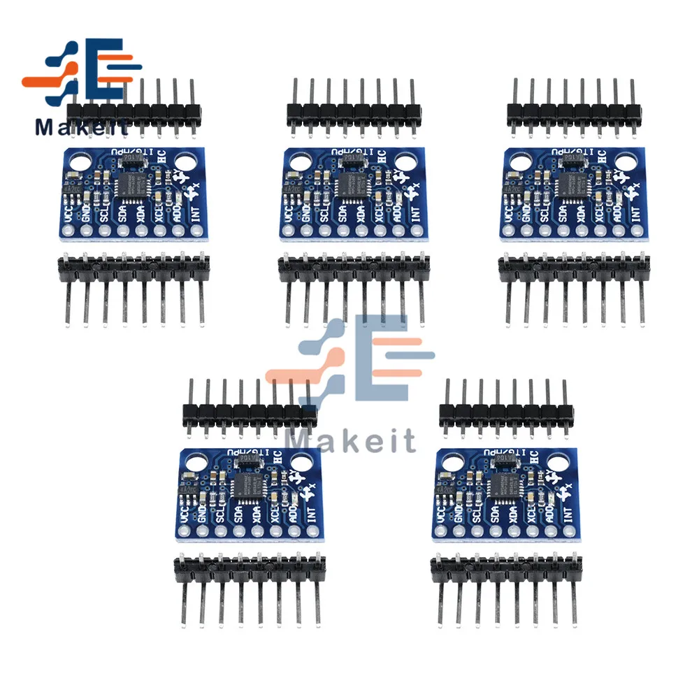 5 шт. GY 521 GY521 MPU 6050 MPU6050 3 оси аналоговый гироскоп Сенсор акселерометр совместимый