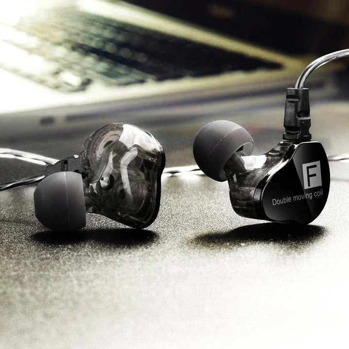 RUKZ R2 двойной динамический спортивные наушники для iPhone стерео вкладыши Наушники