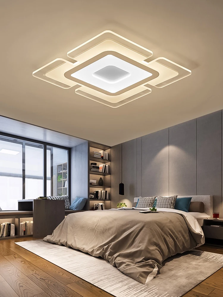Luces de techo modernas con Control remoto, lámpara LED para sala de estar, dormitorio, sala de estudio, lámpara de techo Deco 110-220V