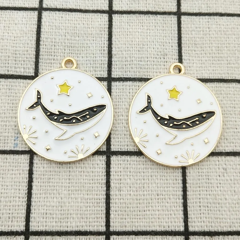 

Подвески для браслетов, сережек, эмалированные, из цинкового сплава, 24 х28 мм, 10 шт., подвеска «Акула»