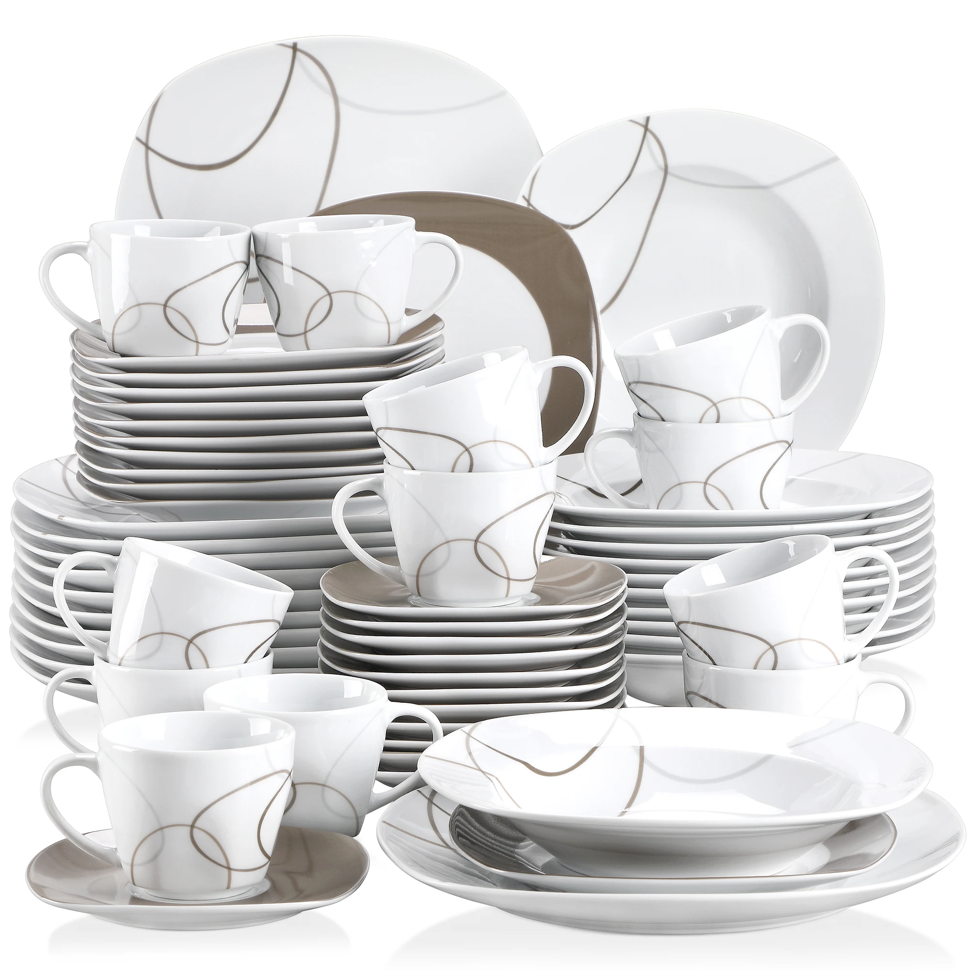 With Dessert Plates/soup Plates/dinner Plates/cups/saucers