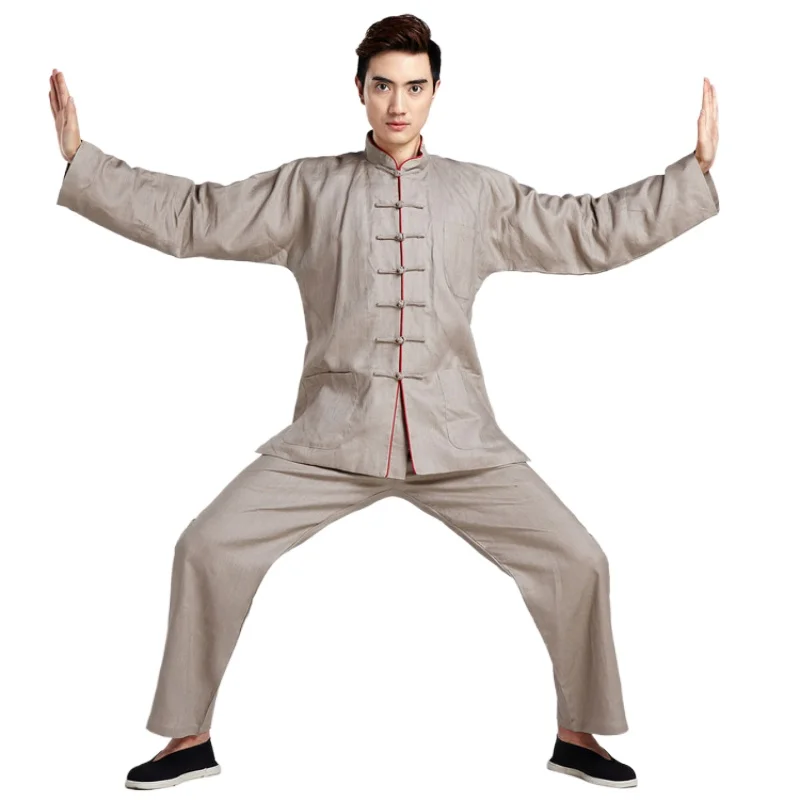 Adult Tai Chi Suits Wu Shu Clothes Kung Fu Uniform Morning Exercise The Performance Wear Clothing for Men | Тематическая одежда и