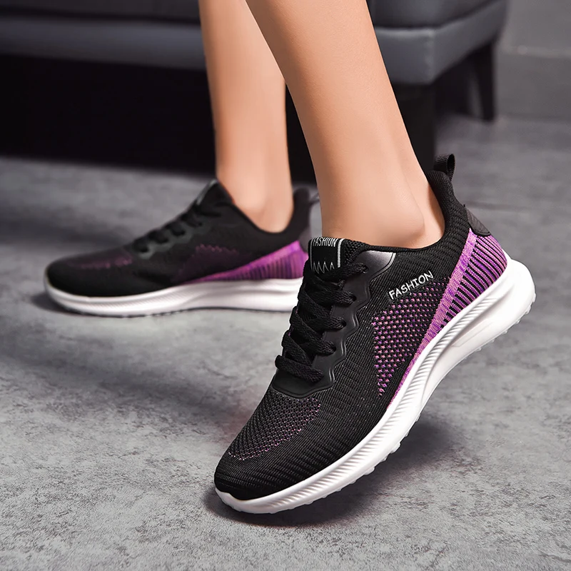 

Female Sport Gym Breathable Mesh Women Outdoor Tennis Sneakers Light Lace-up Sports Running Women Casual Shoes Zapatos De Mujer