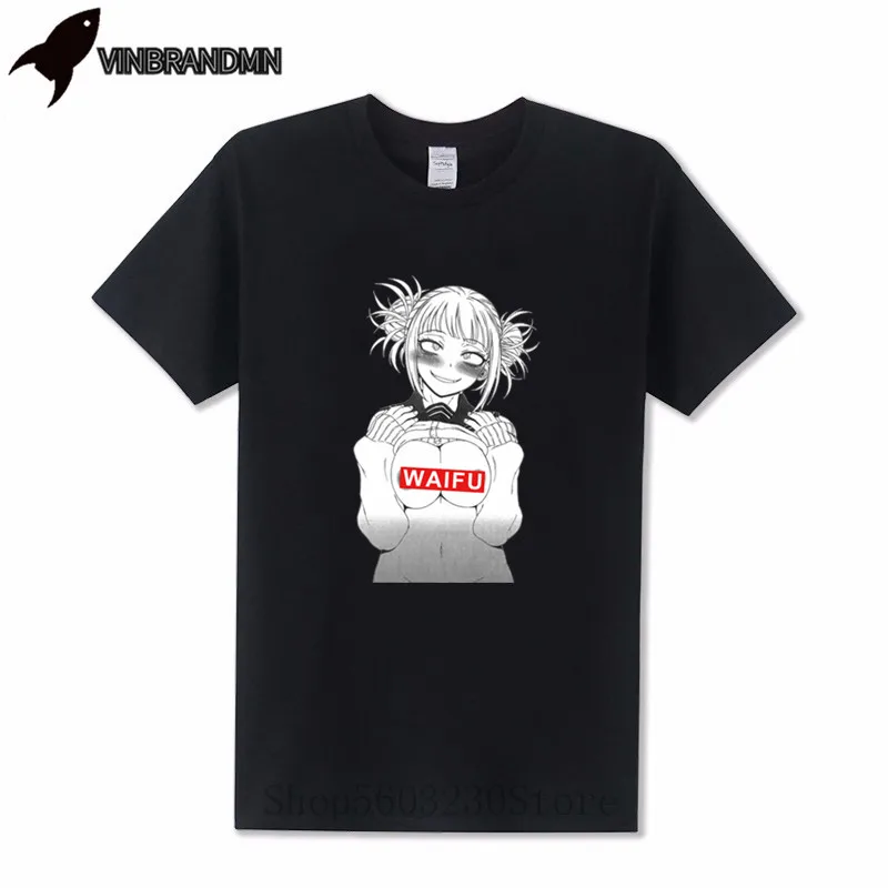 Футболки Ahegao Himiko футболка с рисунком груди официанта аниме Забавные футболки