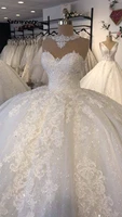 luxury arabic wedding dresses dubai ball gown sequins lace wedding gown off the shoulder appliques plus size bridal gowns