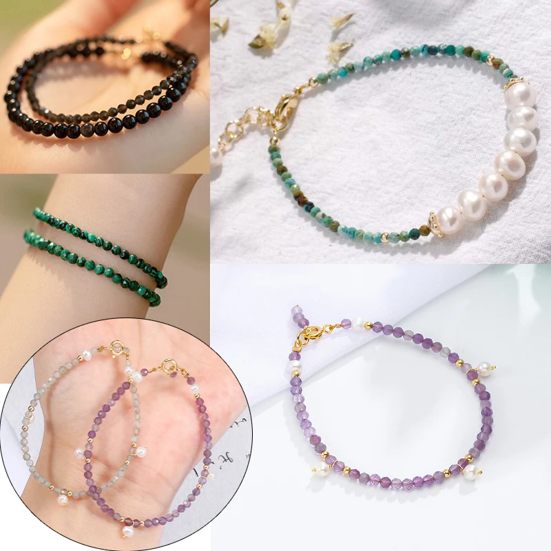 Бусины из натурального камня с гранями 2/3/4 мм |