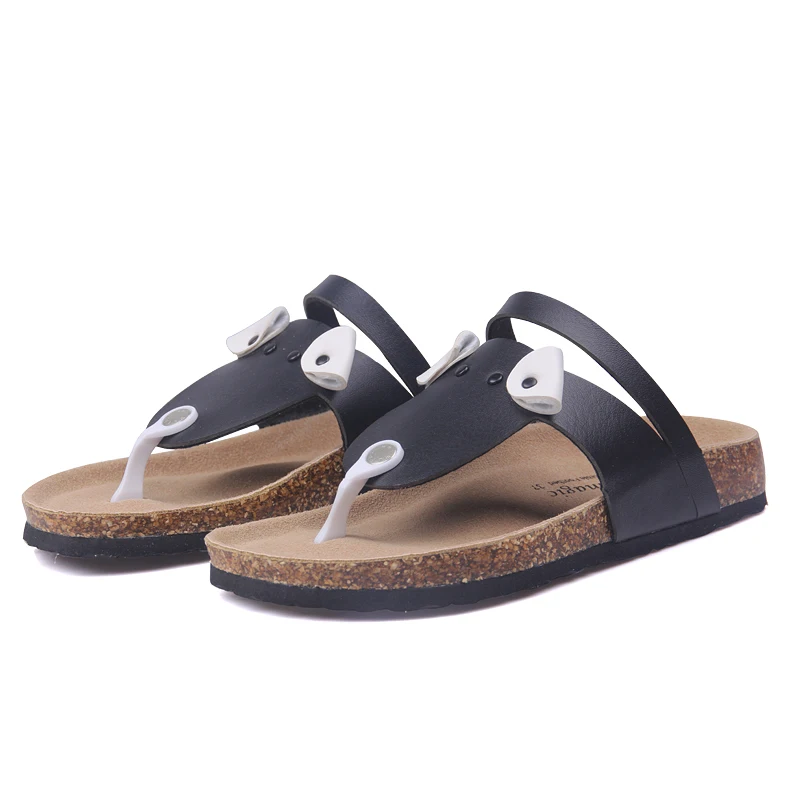 Женские мультфильм щенка пробковые вьетнамки тапочки 2017 Новая мода Летние