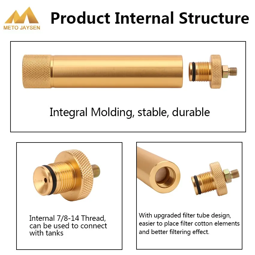 PCP Пейнтбол Airforce высокого давления ручной насос фильтр 40 МПа 180 мм длиной M10x1