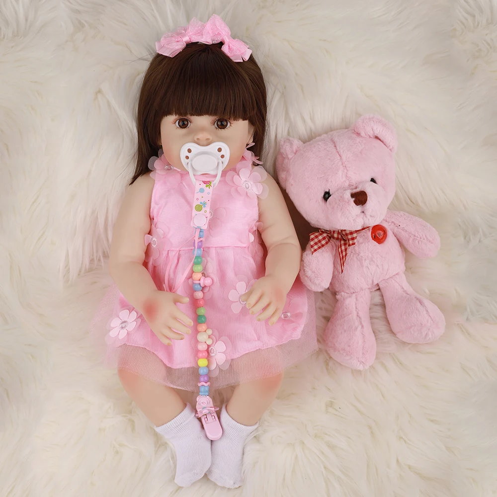 19 &quotгорячая Распродажа ручная работа все силиконовые детские куклы ToyAlive модные