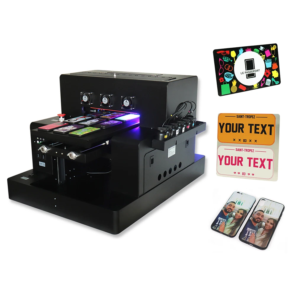 Автоматический УФ принтер A3 планшетный для металлического стекла зеркальный