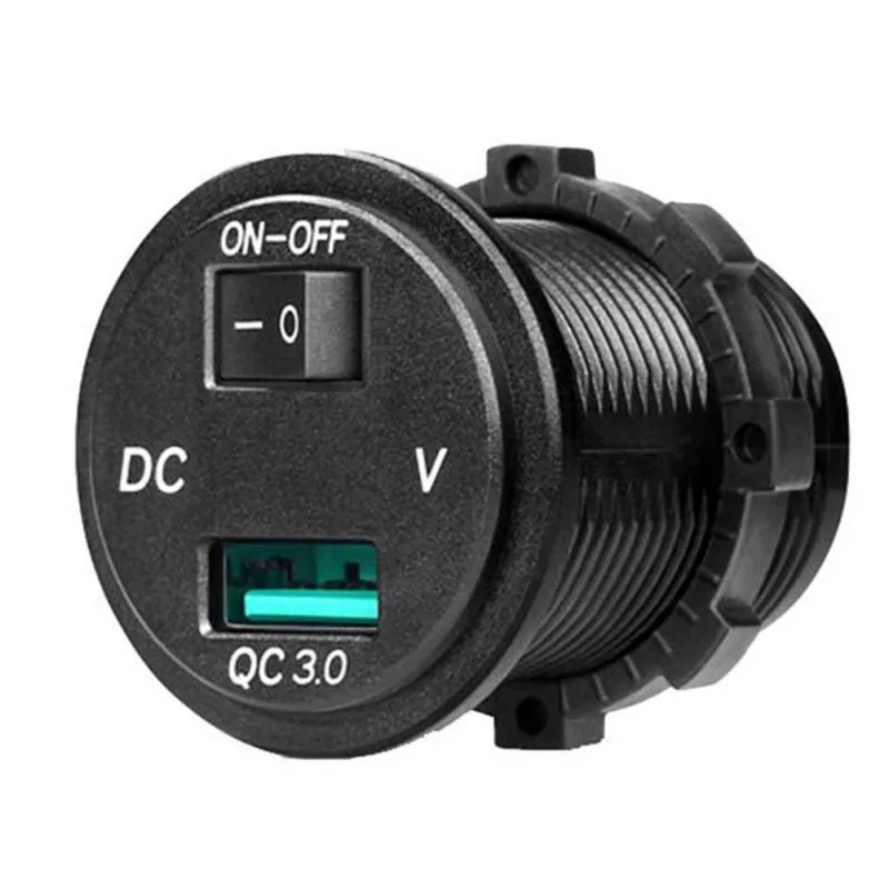 12 V 24 QC3.0 кабель для быстрой зарядки USB автомобильного прикуривателя Разветвитель