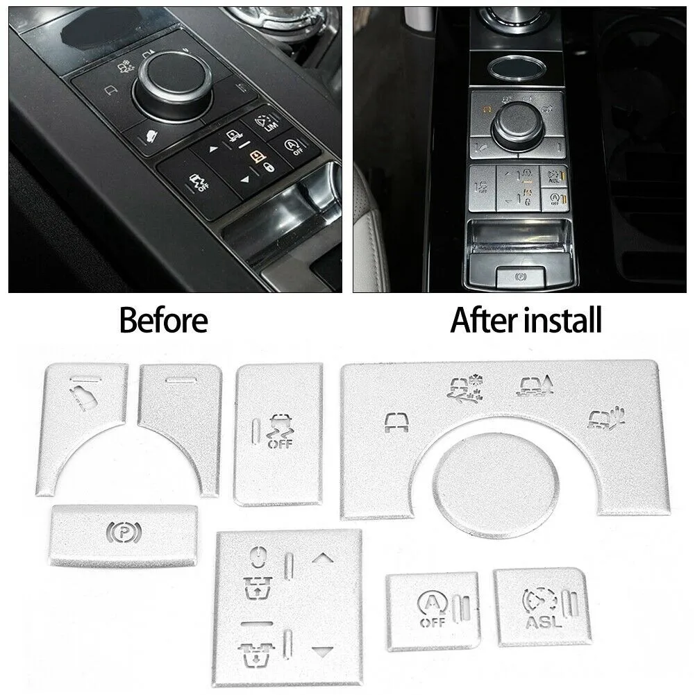 

Center Console Button Decoration Frame Cover For Land Rover Range Rover Sport Car Button Sticker