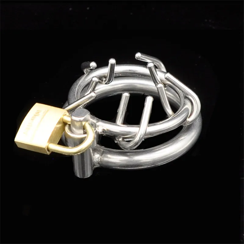 

Sex Shop Stainless Steel Male Chastity Device,Cock Cage,Penis Lock,CockRings,Gay BDSM Adult Bondage Sex Toys For Men