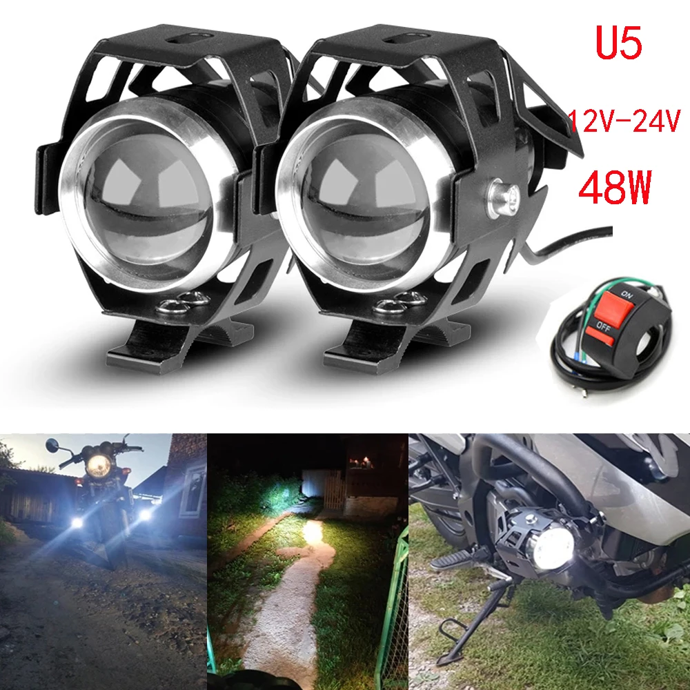 

Universal Motorcycle LED Light U5 12V Auxiliary Lamp Driving Headlight DRL Fog Light For Off-road, 4X4, 4WD, ATV, SUV, Jeep, car