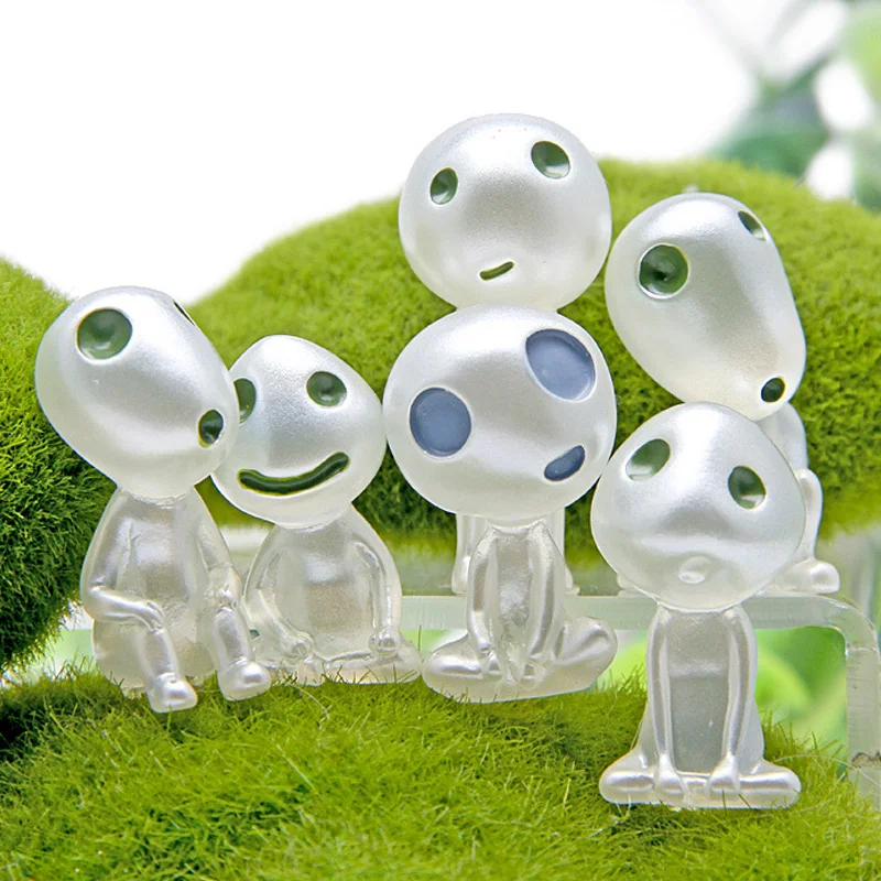 Kawaii миниатюрные фигурки кодамы принцессы Мононоке Ghibli светящийся гном модель