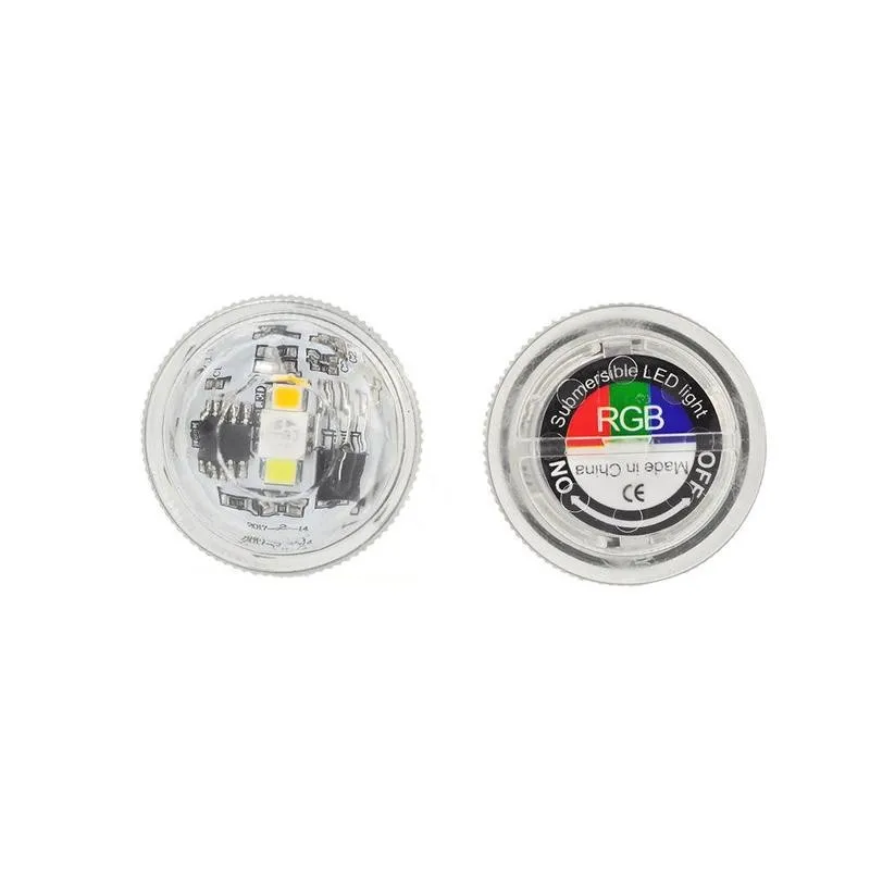 

10 Light 2 Control Waterproof Remote Control Colored RGB LED Light Boundary Style EFX Accent Submersible Light Remote Control