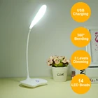 Аккумуляторная Настольная лампа, Настольный светильник на батарейках с питанием от USB, светодиодная лампа для учебы, Современная Гибкая Настольная лампа с сенсорным выключателем для студентов