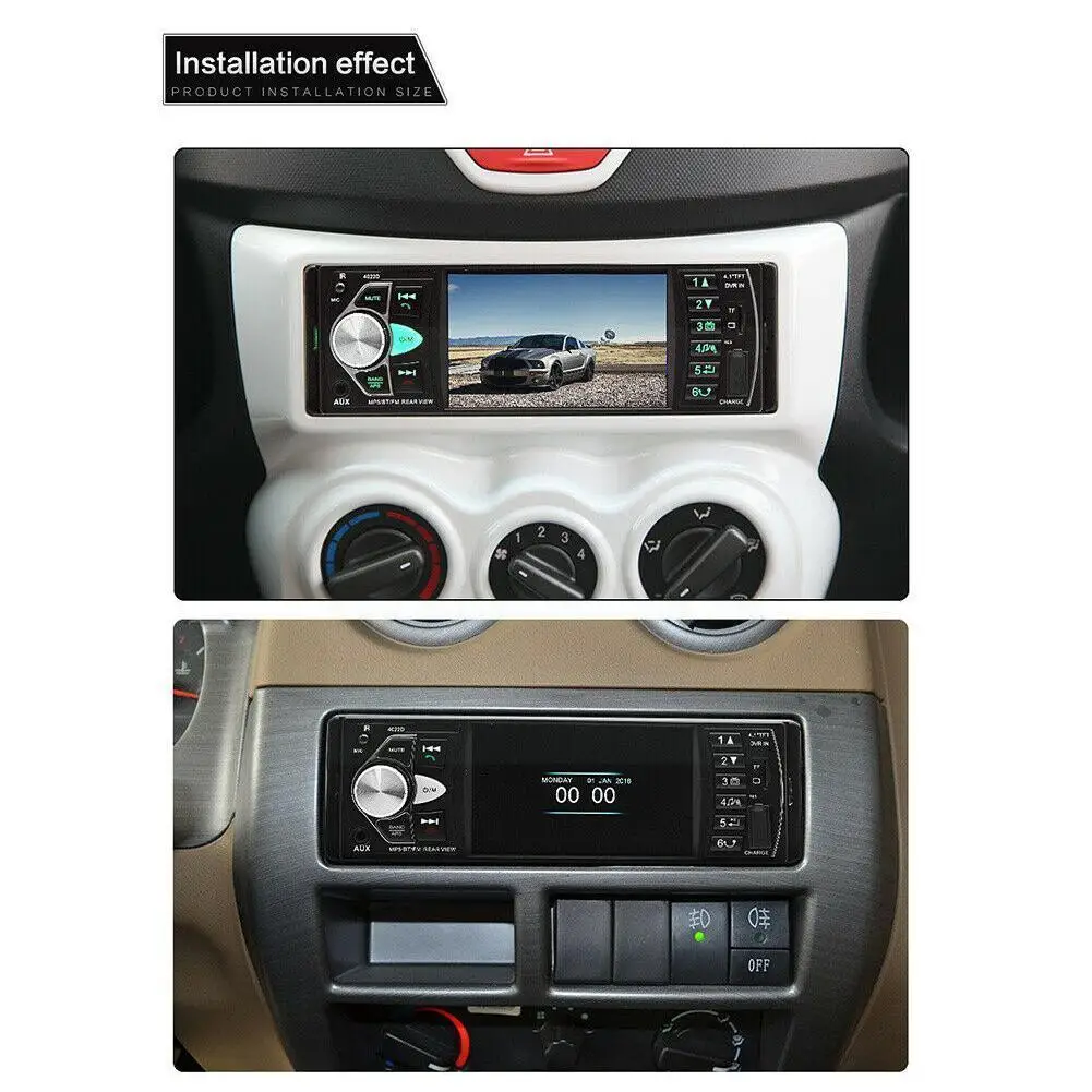 

Автомагнитола O5T4, 1 Din, 4,1 дюйма, Usb, Aux, Fm