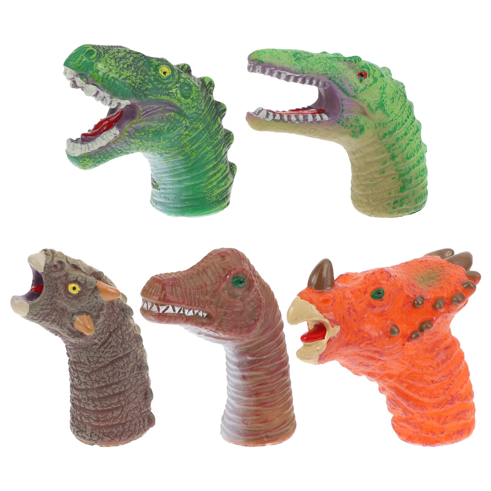 

5pcs Dinosaurs Shaped Hand Dolls Cartoon Model Finger Toys Baby Cartoon Playthings