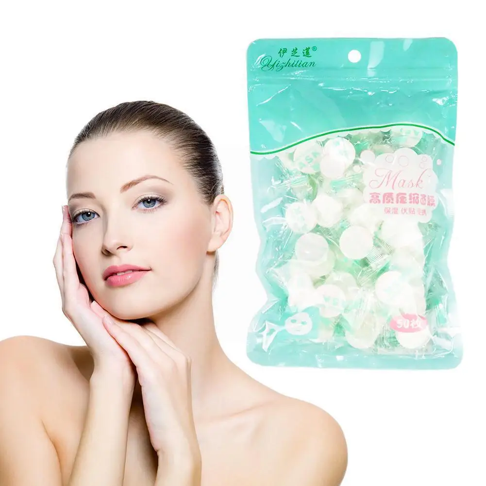 

50pcs/set Disposable Compressed Wrapped S Sheets Tablets Women Girls Cotton Compressed For Diy Skin Care B6a0