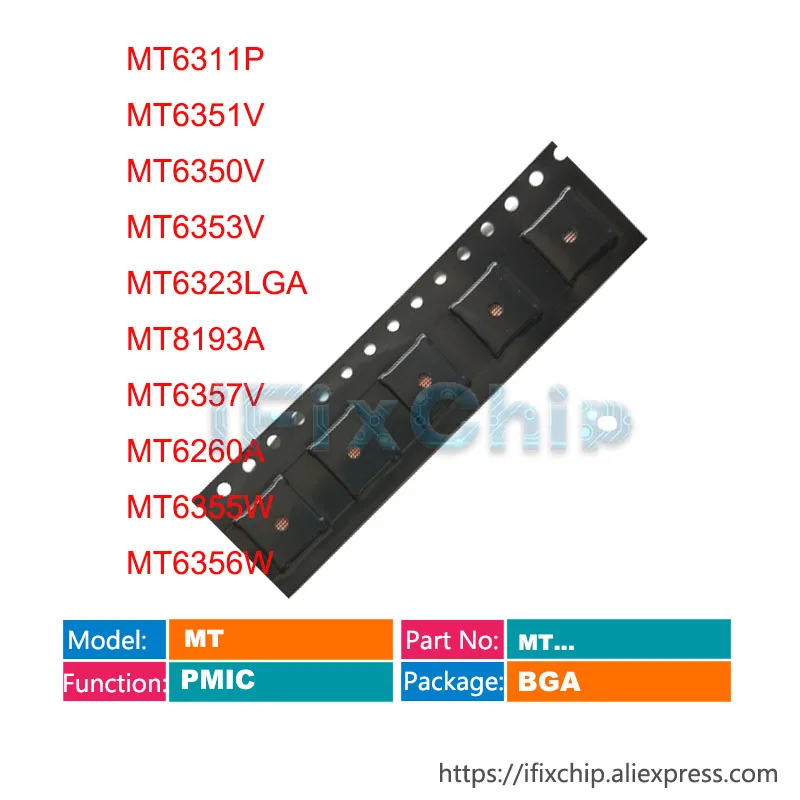 1 шт. чип MT6311P MT6351V MT6350V MT6353V MT6323LGA MT8193A MT6357V MT6260A MT6355W MT6356W Power PM IC|Интегральные схемы| |
