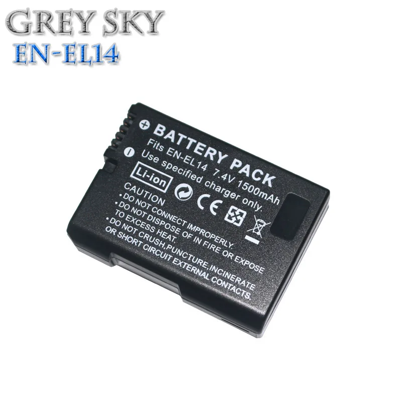 7 4 V 1500mAh EN-EL14 ENEL14 Аккумулятор для Nikon D3100 D3200 D3400 D5100 D5300 D5600 DF Coolpix P7000 P7100 P7800 |