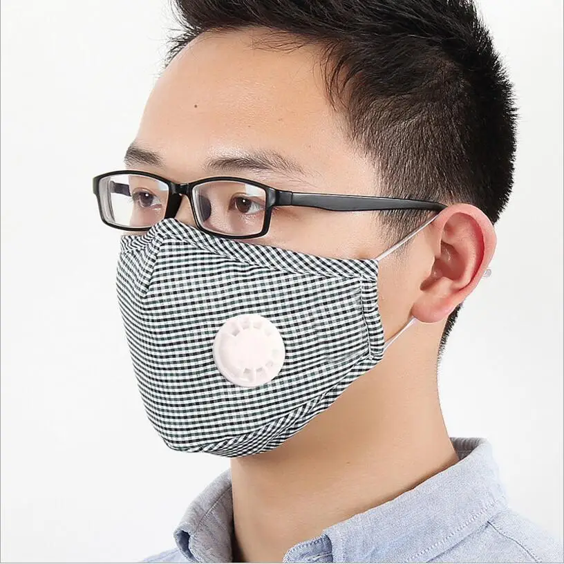 Хлопковая маска PM2.5 с защитой от дымки дыхательный клапан для рта пыли фильтр