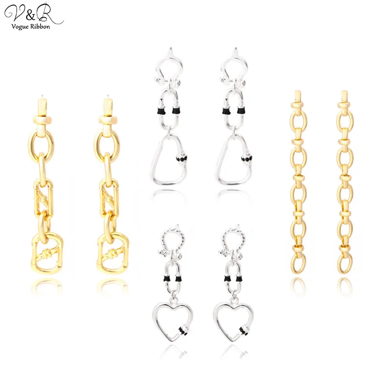 Серьги подвески со специальной цепочкой в форме замка африканские серьги с