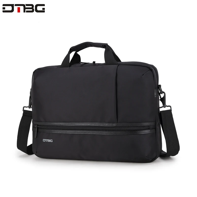 DTBG Классическая деловая сумка для ноутбука одноцветная черная офисная