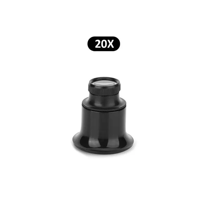 20X Увеличительное стекло, 10 x/15 x/20 xEye Лупа для ремонта часов увеличительное 50PF - Цвет: 20X