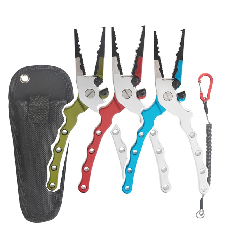 Алюминиевые рыболовные плоскогубцы съемник крючков оплетка для резки и