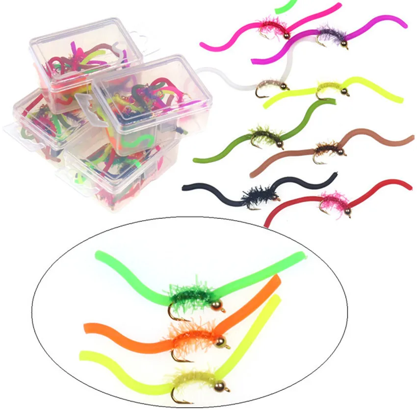 Латунная головка бусины 10/20 штук змеевидная летка червь Нимфа Сан-Хуана | Спорт и